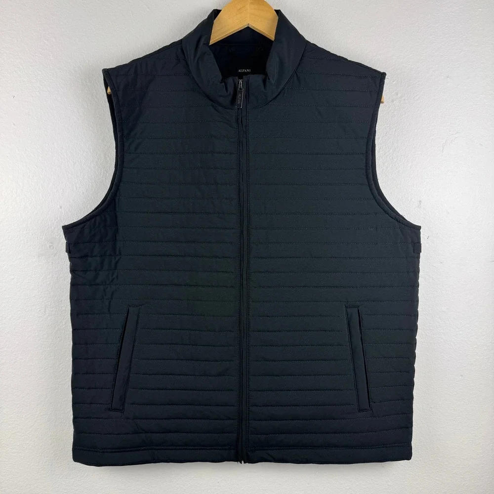 ALFANI Mens puffer quilted insulated‎ full zip vest BLACK - L